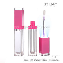 2015 hot sale !luxury cosmetic lip gloss packaging with led light and mirror